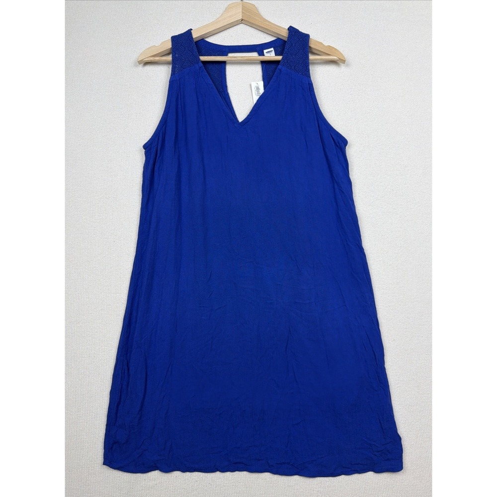 NWT Old Navy Women's Sleeveless Tunic Dress Blue Size SP Keyhole Neck Back Lined